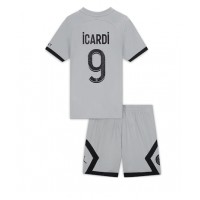 Paris Saint-Germain Mauro Icardi #9 Fußballbekleidung Auswärtstrikot Kinder 2022-23 Kurzarm (+ kurze hosen)
